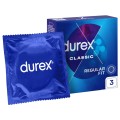 Prezerwatywy DUREX CLASSIC klasyczne gładkie z lubrykantem 3 szt.