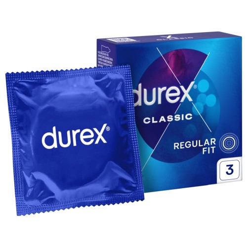 Prezerwatywy DUREX CLASSIC klasyczne gładkie z lubrykantem 3 szt.
