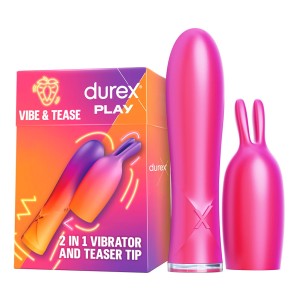 DUREX Play 2w1 wibrator damski ze stymulującą końcówką ładowany przez USB