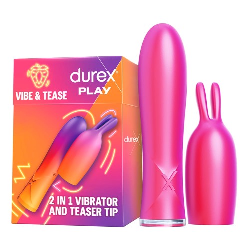DUREX Play 2w1 wibrator damski ze stymulującą końcówką ładowany przez USB
