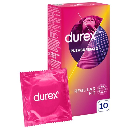 Durex Pleasuremax Prezerwatywy Prążkowane z Wypustkami Stymulacja 10 szt.